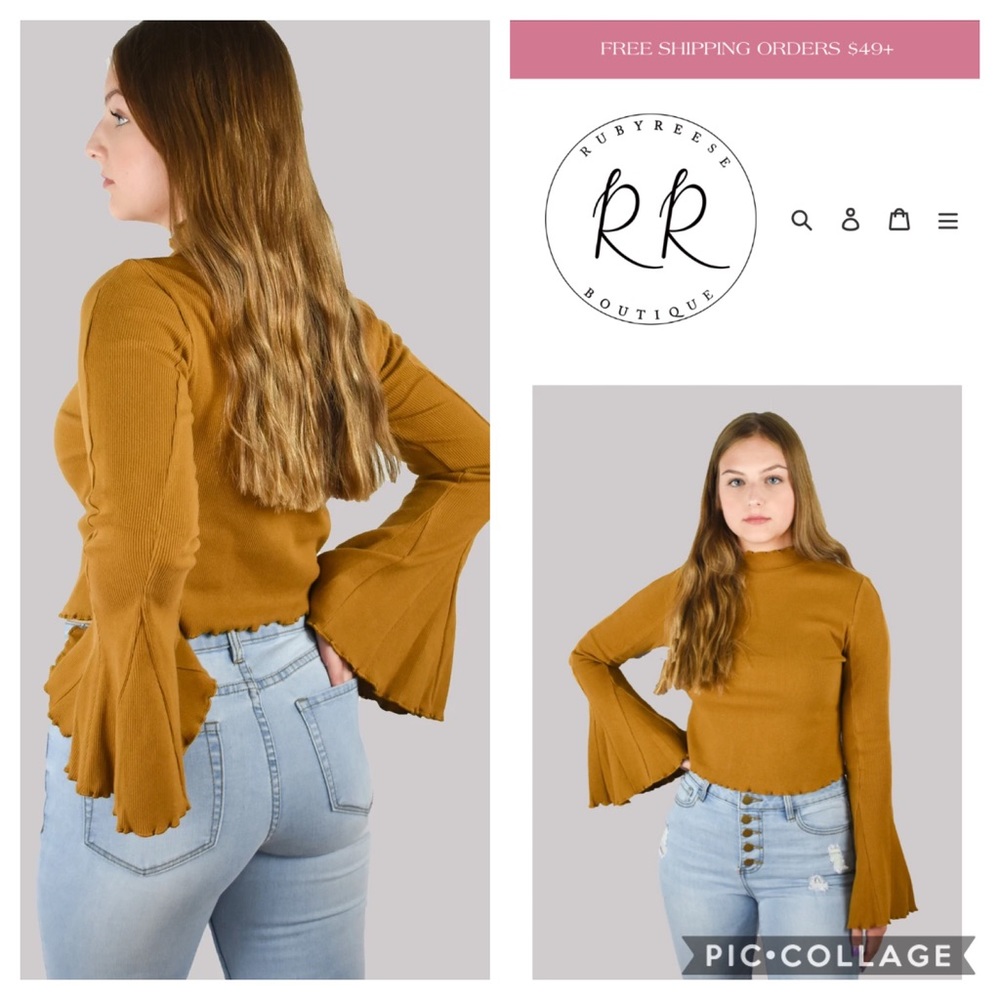 Ribbed Mock Neck Crop Top